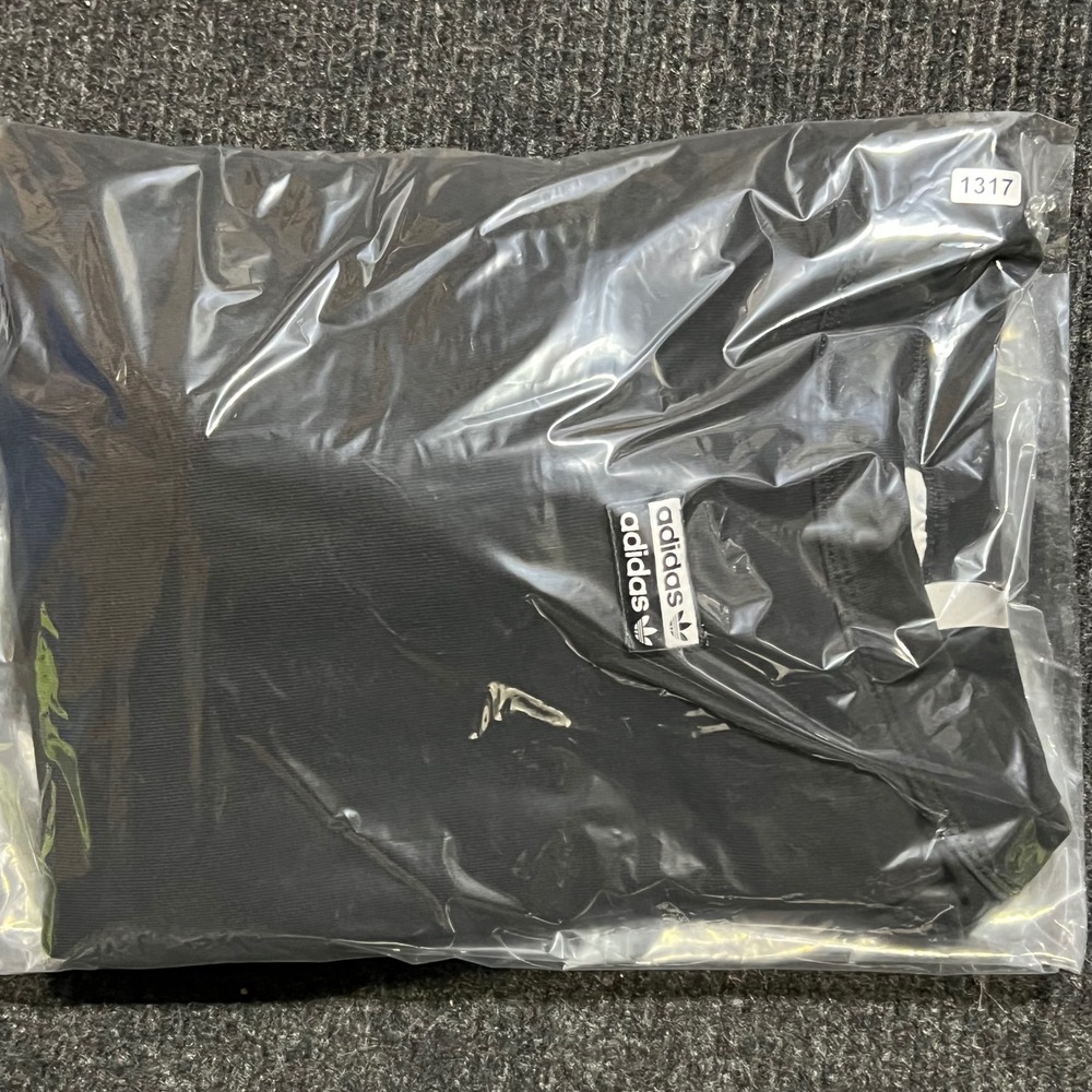 Adidas Sweatshirt Mens Medium Black Center Logo Trefoil Three Stripe Pullover - Picture 9 of 9